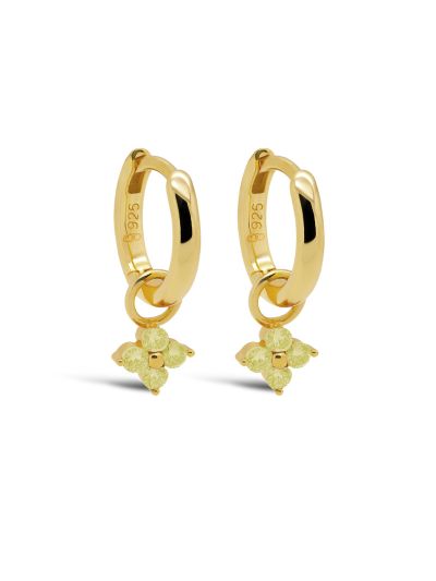 Hinged Hoops Zirconia Viola Citrien