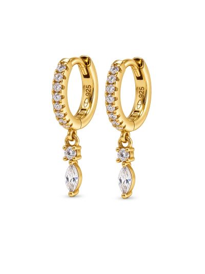 Hinged Hoops BROOKE Oval Zirconia