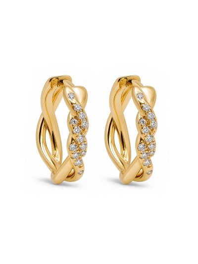 Hinged Hoops Loulou Twisted Zirconia 14MM