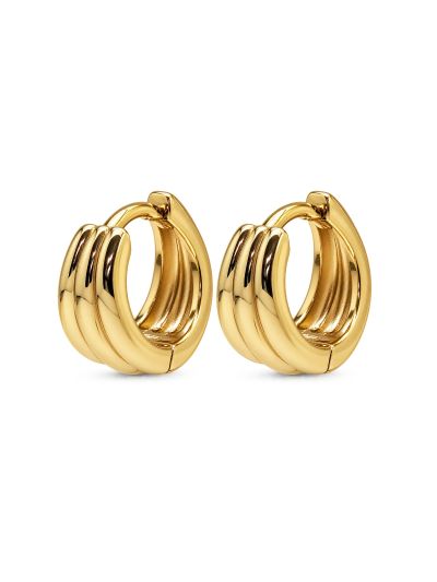 Hinged Hoops Estée Ribbed 12MM