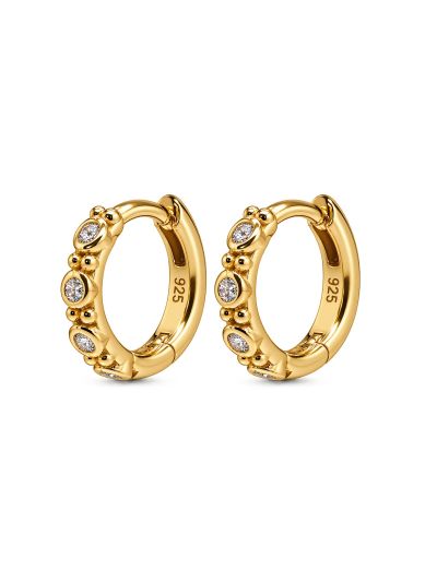Hinged Hoops CARYS Zirconia Dot 12MM