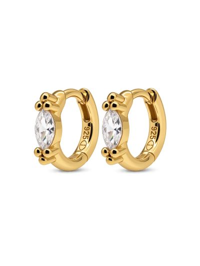 Hinged Hoops LAUREL Marquise Oval  12MM