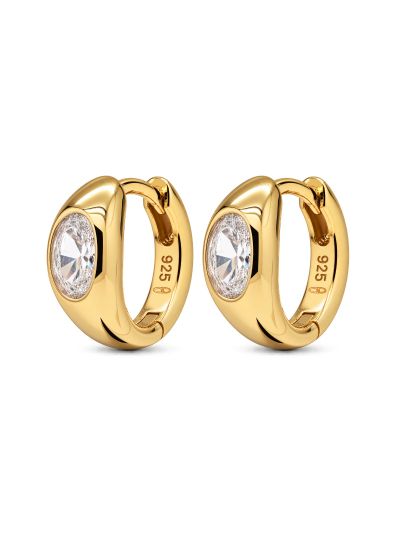 Hinged Hoops SOLITAIRE 12MM