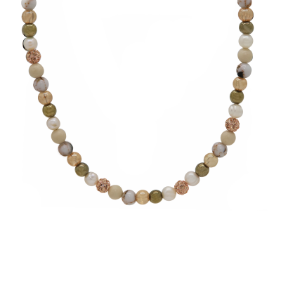 Necklace Spiral ROSINA XS (Rosegold crystal)