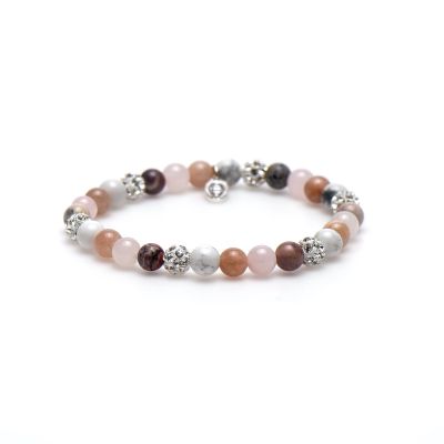 Spiral Beady Blush XS Elastic (white crystal)