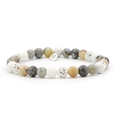 Spiral Natural Grey XS Elastic (white crystal)