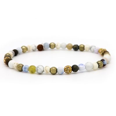 Spiral Blue Bubble XXS Elastic (gold crystal)