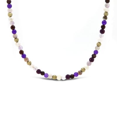 Spiral Necklace Sophia xxs (Lilac crystal)