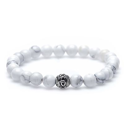 Casablanca Silver Round Logo Bead