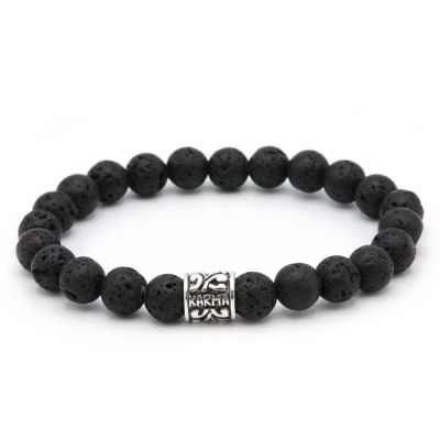 Black Rocks Silver Logo Bead