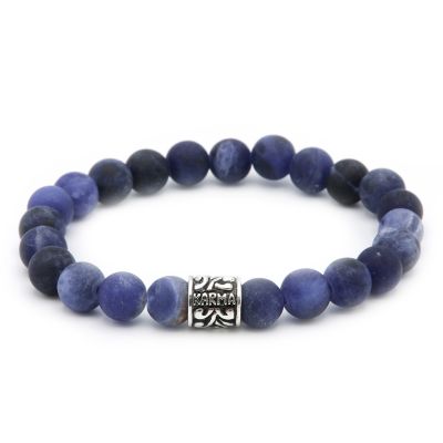 Liquid silver logo bead