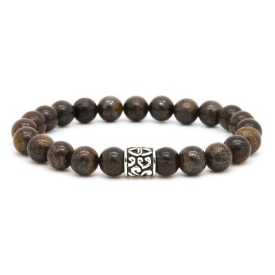 PERCY Silver Round Logo Bead 8MM