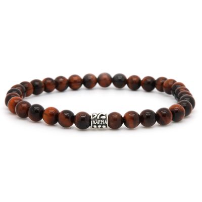 Red Devil Silver Logo Bead 6MM