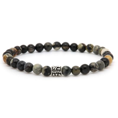 Rocks Silver Logo Bead 6MM