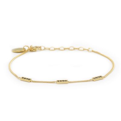 Bracelet 3 Black Zirconia Rectangles