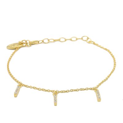 Bracelet Triple Zirconia Tube