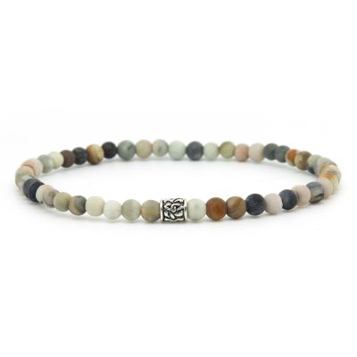 COPPER Silver Logo Bead 4MM