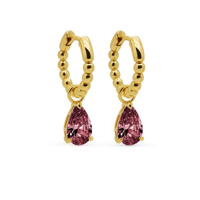 Hinged Hoops ANNA Wine Red