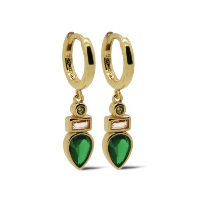 Hinged Hoops LORI Emerald 