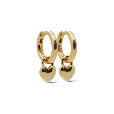 Hinged Hoops LOVING Heart