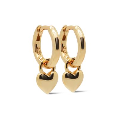 Hinged Hoops LOVING Heart