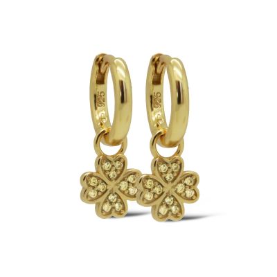 Hinged Hoops LUCKY Olive Green