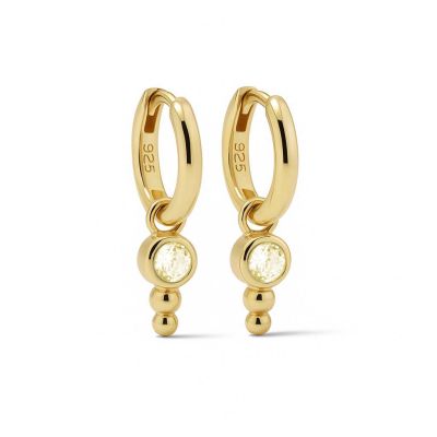 Hinged Hoops Nina Dot Citrien