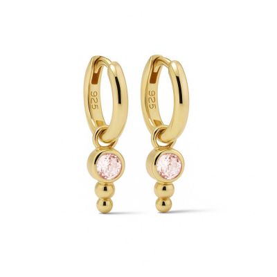 Hinged Hoops Nina Dot Salmon