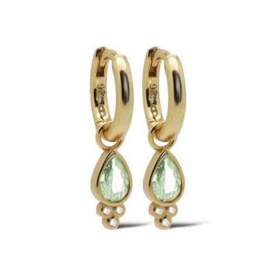 Hinged Hoops HERA Drop OCEAN GREEN