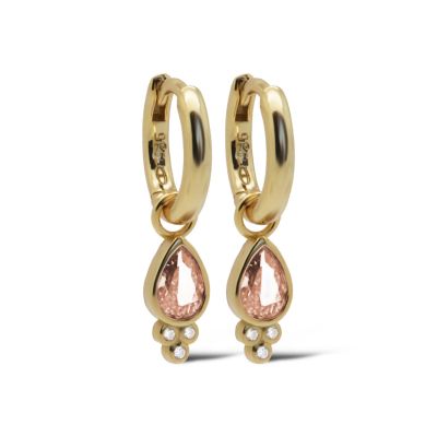 Hinged Hoops HERA Drop SALMON