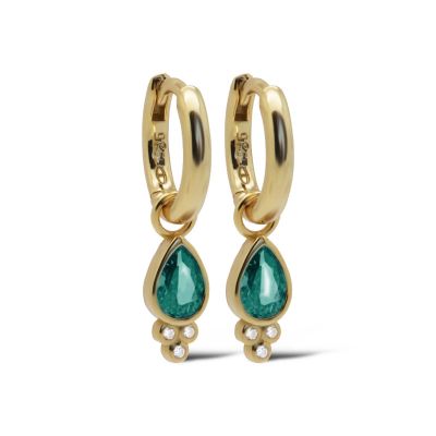 Hinged Hoops HERA Drop Teal Blue