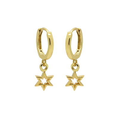 Hinged Hoops Symbols 6 Points Open Star