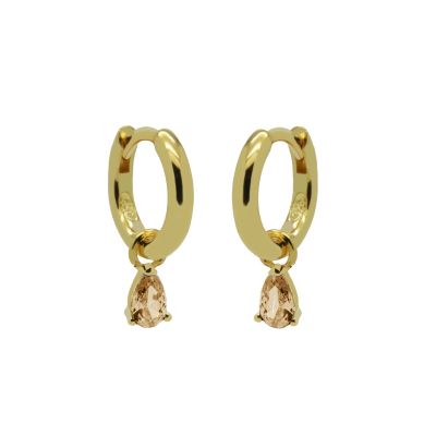 Hinged Hoops Symbols Hanging Drop CHAMPAIGN