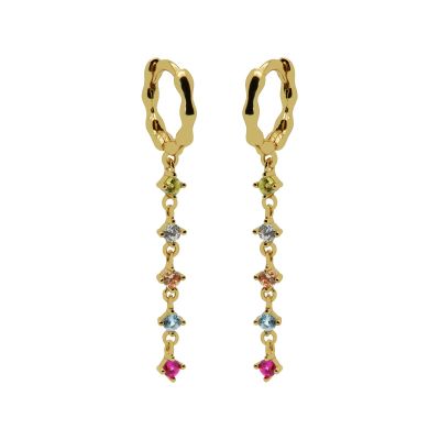 Hinged hoops rainbow sparks