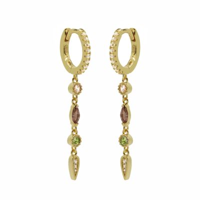 Hinged Hoops LIZZY Coffee