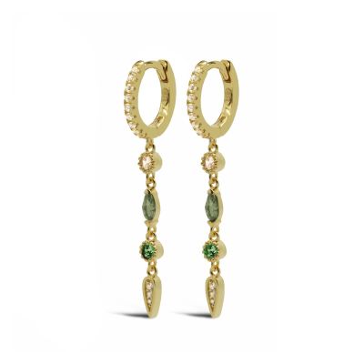 Hinged Hoops LIZZY EMERALD GREEN