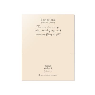BEST FRIEND BRACELET/NECKLACE CARD