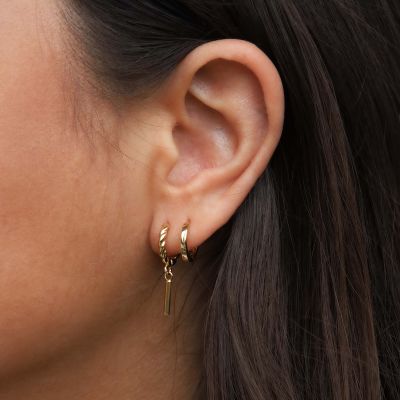 Plain Hinged Hoop Earrings | KARMA Jewelry