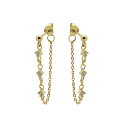 Chain Triple Hanging Zirconia Dots