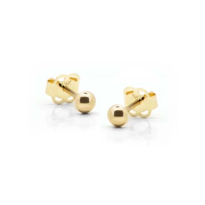 14K SOLID GOLD Earstuds FALERIE Flat Dot