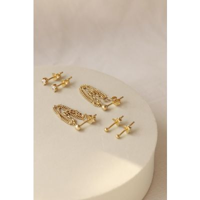 KARMA Jewelry In Chains Earparty Set EP022 925 sterling zilveren oorbellen
