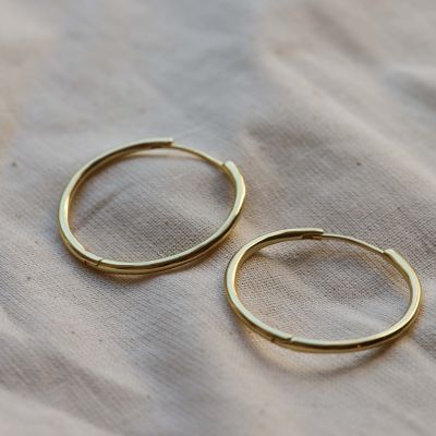 Plain Big Hinged Hoops