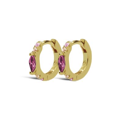 Hinged Hoops OVAL Ruby Red