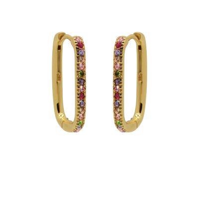 Plain Zirconia FUSHION Hinged Hoops Round Square 20MM