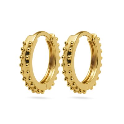 Plain Hinged Hoops Dots OLIVIA