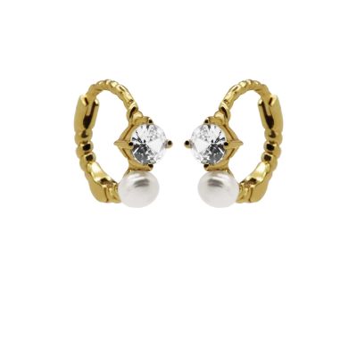 Plain Hinged Hoops in Pearls