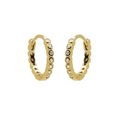 Hinged Hoops Dots 13mm