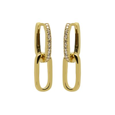 Plain Hinged Hoops Zirconia Densely 