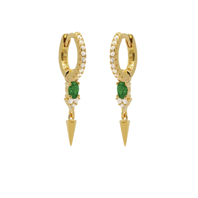 Hinged Hoops Fenna EMERALD GREEN
