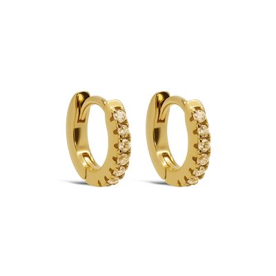Plain Hinged Hoops BEAU 10MM Champaign